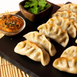 Imagen de deliciosas gyozas veganas caseras, perfectas para cualquier ocasión. ¡Anímate a probar esta receta vegana fácil y sabrosa!