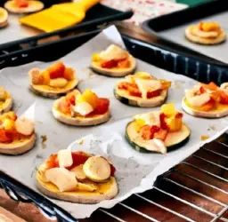 Mini pizzas horneadas con base de calabaza