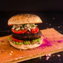 Deliciosas hamburguesas veganas con ingredientes frescos y nutritivos