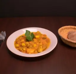 Plato de curry de garbanzos vegano y delicioso