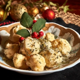 Imagen de un festivo menú vegetariano para Navidad con deliciosas recetas veganas.