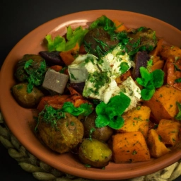 Imagen de plato vegano con ingredientes variados y coloridos para ilustrar la transformación de recetas no veganas a veganas de manera sencilla.